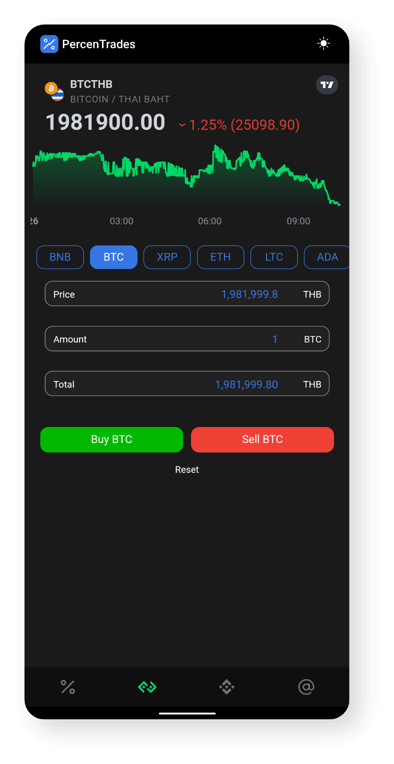 Pro console trade Bitkub Screenshot